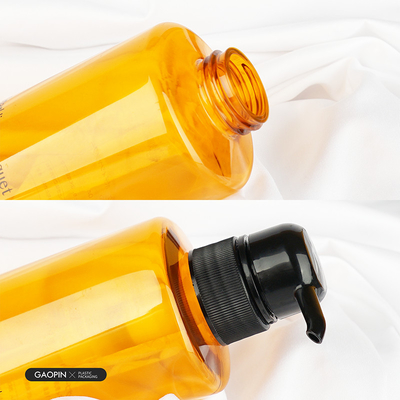 500 ml dostosowany luksusowy plastikowy pojemnik na płyn do mycia ciała przezroczysta butelka szamponu