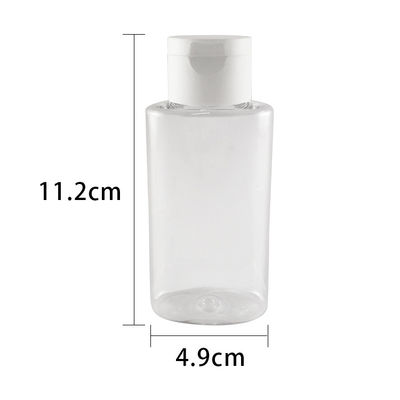 Clear Flip Cap Plastikowe butelki kosmetyczne Puste butelki z żelem do dezynfekcji rąk 60 ml 100 ml