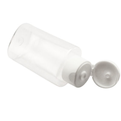 Clear Flip Cap Plastikowe butelki kosmetyczne Puste butelki z żelem do dezynfekcji rąk 60 ml 100 ml