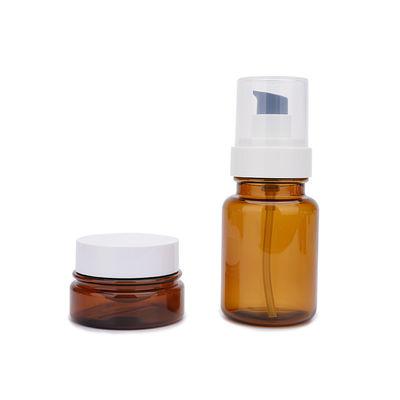 Butelki plastikowe OEM PETG z bursztynem 40 ml 60 ml 100 ml 130 ml